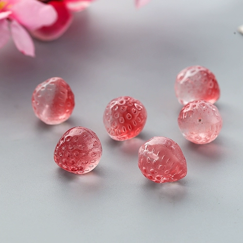 Клубника, бусины, китайская шпилька ручной работы, 10 шт, 15mm, «сделай сам»