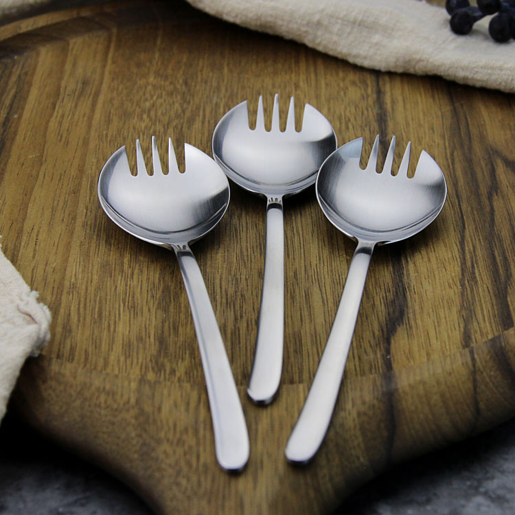 18-10 Stainless Steel Spoon Fork Dual-use With Teeth Spoon Eat Cake Spoon Fruit Fork Multipurpose Spoon Fork Dish Spoon