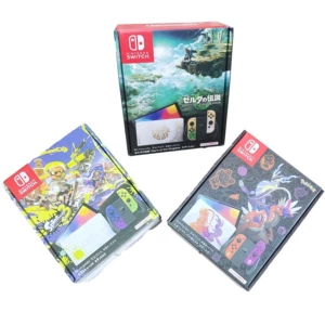 Внешняя картонная коробка SWITCH OLED Splatoon 3 Vermillion Tears of the Kingdom NS с инструкциями на вкладыше