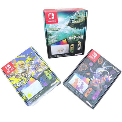 Внешняя картонная коробка SWITCH OLED Splatoon 3 Vermillion Tears of the Kingdom NS с инструкциями на вкладыше