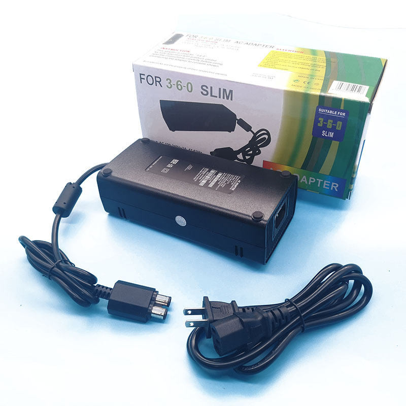 Brand New Xbox360 Power Supply Thin Machine 220V Slim Power Adapter with Power Cord S Version Charger