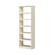 Original element solid wood bookshelf floor-standing oak storage display cabinet cream style living room bookcase M7172