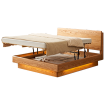 (National subsidy 15%) Original element solid wood box bed oak double bed suspended bed high box storage bed L701P