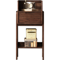 Original element solid wood shelf Nordic oak black walnut bookshelf simple sofa small side shelf F8191