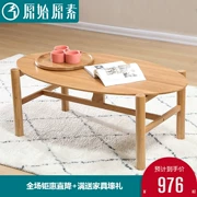 Tất cả gỗ rắn bàn cà phê cựu log nguyên thủ Bắc Âu đơn giản căn hộ nhỏ một vài sồi vòng bảng trà và đồ nội thất phòng khách - Bàn trà