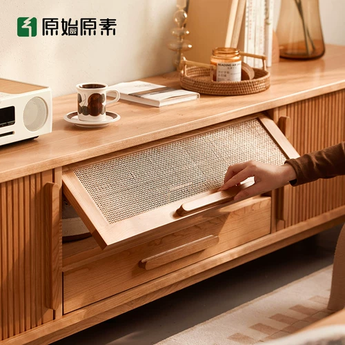 Оригинальные элементы, шкаф для телевизора из цельного дерева, современный простой, для маленькой квартиры, гостиной, многофункциональный напольный шкаф из вишневого дерева K9082