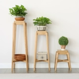 Живая комната, привиминативная с твердым древесиной, цветочная полка посадка дуба, помещение комнаты в помещении Комбинированное цветочное горшок C2192