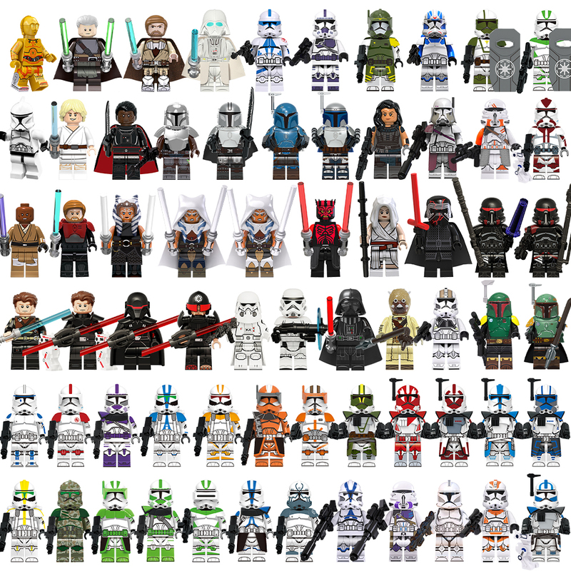 Chinese Building Block Star Wars Series Jango Luke Boba Cara Children's Educational Building Block Minifigure Toys