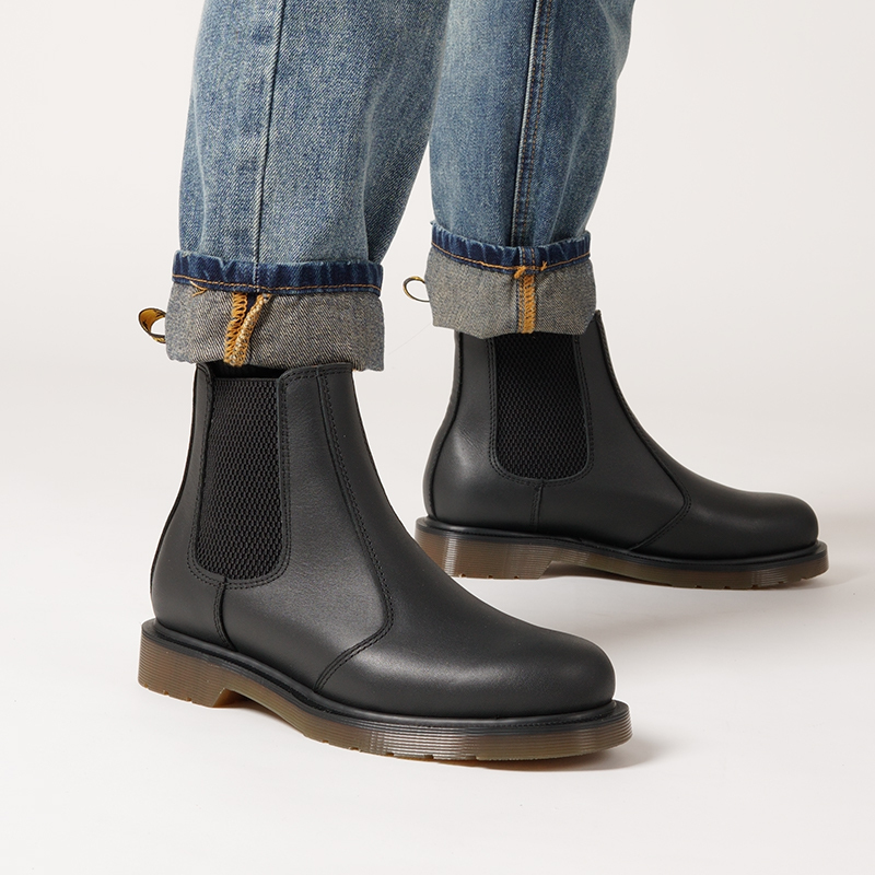 Pioneer Wings 2976 British-Style Slip-On Short Boots for Women, Goodyear Soft Leather Genuine Leather Dr Martin Chelsea Boots for Men