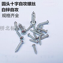 Cross head pan head self-tapping screw round head self-tapping nail white zinc pointed tail screw m2 5m3m4m5m6