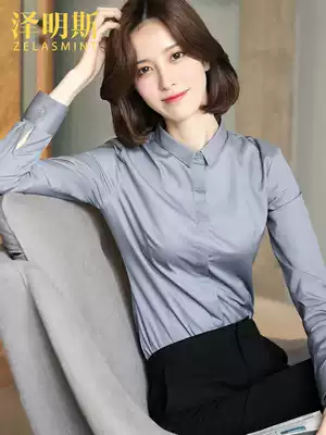 Zummings professional shirt women Spring and Autumn long sleeve interview work clothes dress white shirt 2021 New Coat