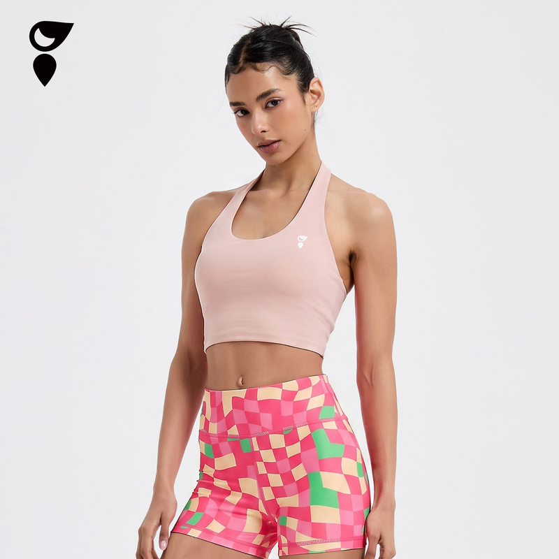 Hardship|Solid Color Halter Neck Tank Top Training Sports Nude-Feel Beautiful Back Sweat-Absorbent Non-Removable Women's Bra Be Hardship|Solid Color Halter Neck Tank Top Training Sports Nude-Feel Beautiful Back Sweat-Absorbent Non-Removable Women's Bra Be