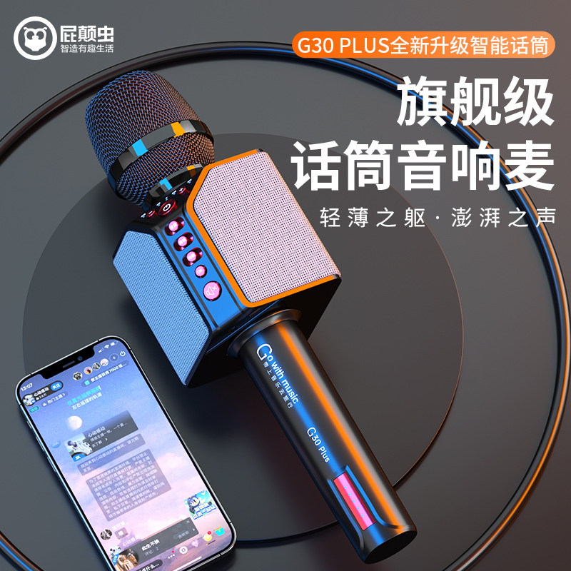 Pidianchong G30 Plus Microphone and Speaker Integrated Wireless Bluetooth Home Karaoke Singing Device for Mobile Phones