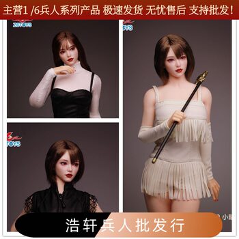 In Stock Z6Toys Zc019 Xiaoqing 1/6 Female Soldier Figure Asian Movable Eyes Beauty Head Sculpt Model White Skin Color