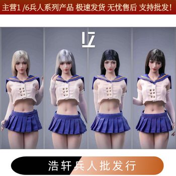In Stock Lz Toys 1/6 Action Figure Female Head Sculpt Set016, Four Hair Colors Suitable for Female Figures