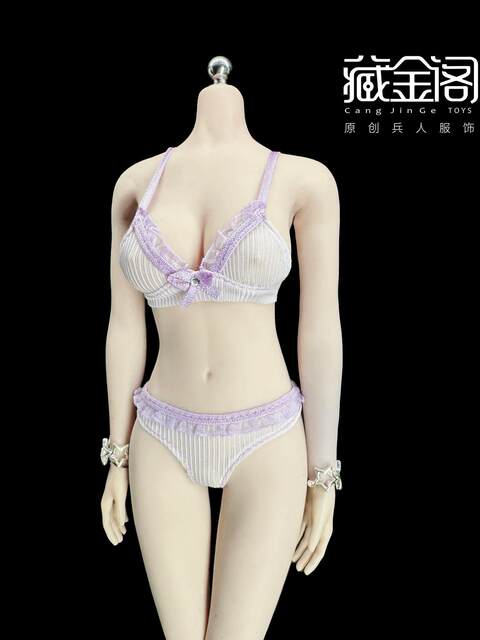 1/6 Female Soldier Plastic Body Accessories 12inch Clothing Elastic Underwear Bra and Panties Set with Back Hook