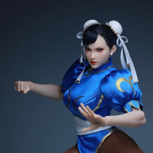 In-Stock Z6Toys Xiaoli Zc020 1/6 Female Soldier Figure Asian Movable-Eyed Beauty Head Sculpt Chun-Li Head Sculpt