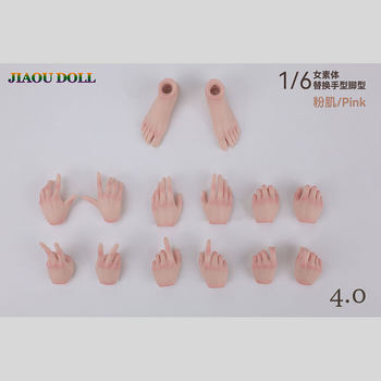 In Stock Jiaoudoll 1/6 Scale Female Soldier Figure Body Accessories Set, Hand and Foot Models, 4.0 Deluxe Edition