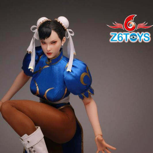 In-Stock Z6Toys Xiaoli Zc020 1/6 Female Soldier Figure Asian Movable-Eyed Beauty Head Sculpt Chun-Li Head Sculpt