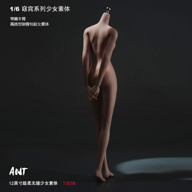 In Stock Ant 1/6 Female Action Figure Body T303 T303P Slim Full Steel Skeleton with Plastic Coating, Movable Joints Female Body