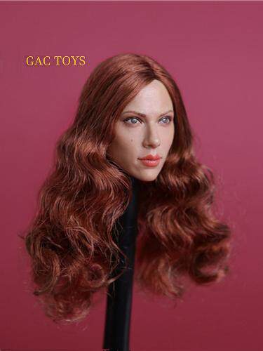 Spot 1/6 black widow head carving GACTOYS gc002 sexy female head carving European and American with mole can be attached to the plastic body