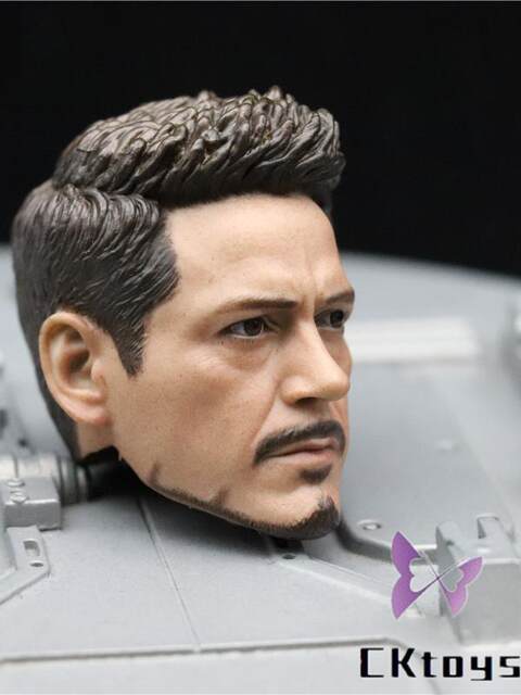 Special Offer Iron Man Downey Tony Head Sculpt 1/6 Action Figure Head Sculpt Model High Quality Suitable for Ht Male Figures