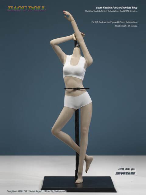 1/6 Soldier Lan Coated Female Body with Medium Chest and Narrow Shoulders 1:6 Female Soldier Jiaoudoll Head Sculpture Are Purchased Separately