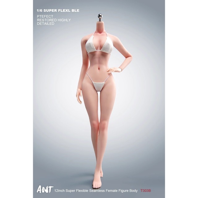 In Stock Ant 1/6 Female Action Figure Body T303 T303P Slim Full Steel Skeleton with Plastic Coating, Movable Joints Female Body