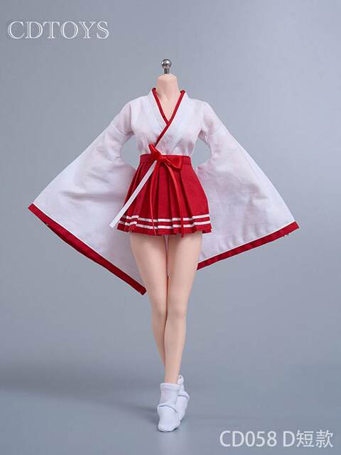 In Stock Cdtoys Cd058 1/6 Female Soldier Figure, Witch Costume Kimono Outfit Set Suitable for Plastic Body
