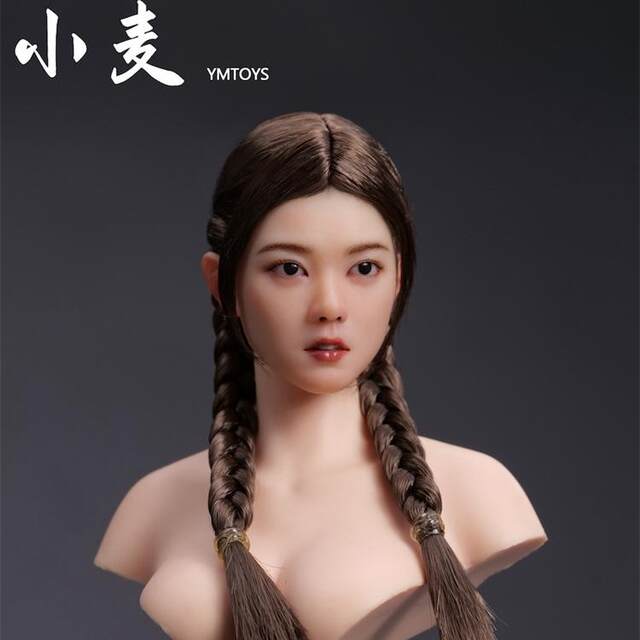 In Stock Ymtoys 1/6 Female Soldier Figure with Movable Eyes, Asian Female Head Sculpt, Xiao Mai Ymt108, Suitable for Female Body