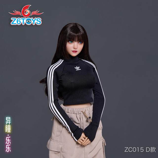In Stock Z6Toys 1/6 Zc015 Le Le Doll with Movable Eyes and Unique Eyes, Female Soldier Head Sculpt