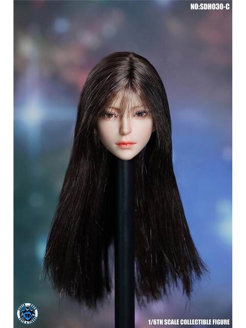 In Stock 1/6 Female Soldier Head Sculpt Sdh030 a B C D Four Styles Asian Beauty Head Sculpt Suitable for Plastic Body