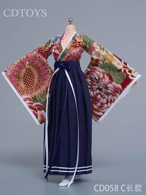 In Stock Cdtoys Cd058 1/6 Female Soldier Figure, Witch Costume Kimono Outfit Set Suitable for Plastic Body