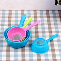 Clearance plastic filter soymilk tea residue filter spoon leak mesh yogurt filter spoon flour sieve