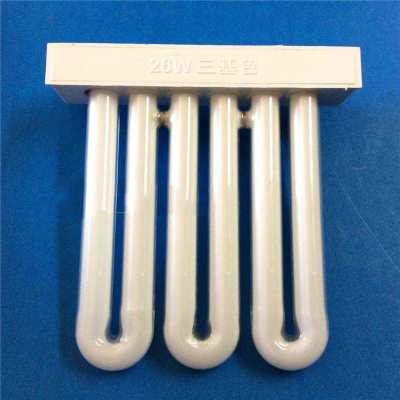 3U type tricolor flat pin lighting tube four-pin kitchen Kitchen Makeup room energy-saving lamp 3u row tube Valium 26W36W45