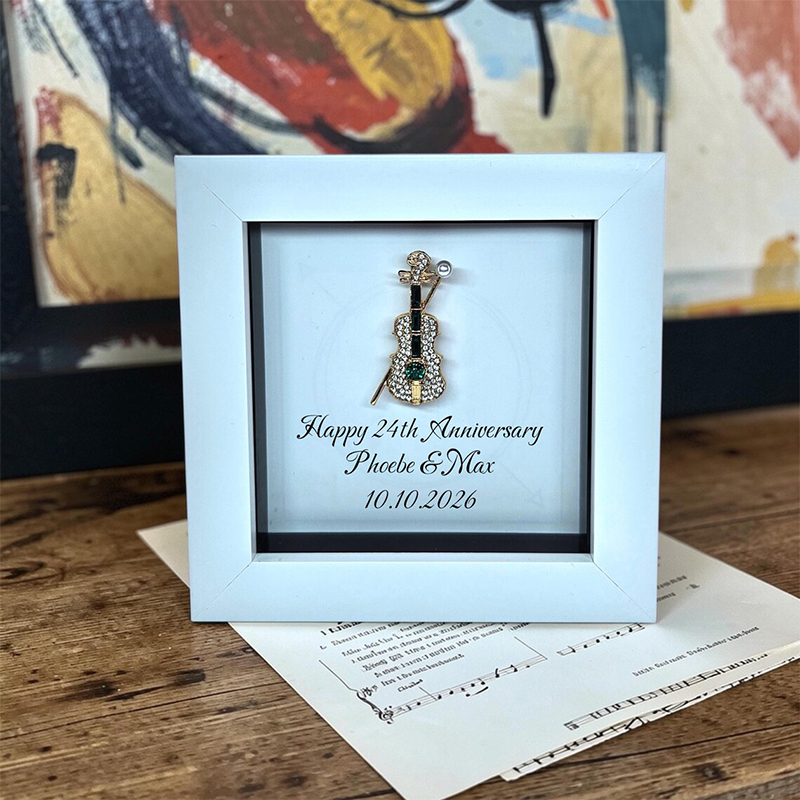 Personalized Music Room Musician Wooden Violin Decoration Frame Ornament Teacher Student Commemorative Gift