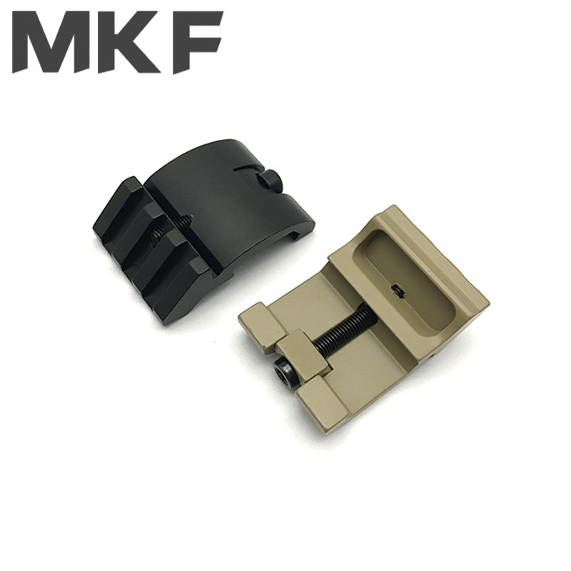 Держатель фонарика для велосипеда 45度镂空斜侧导轨支架手电筒管夹具增高底座 29534