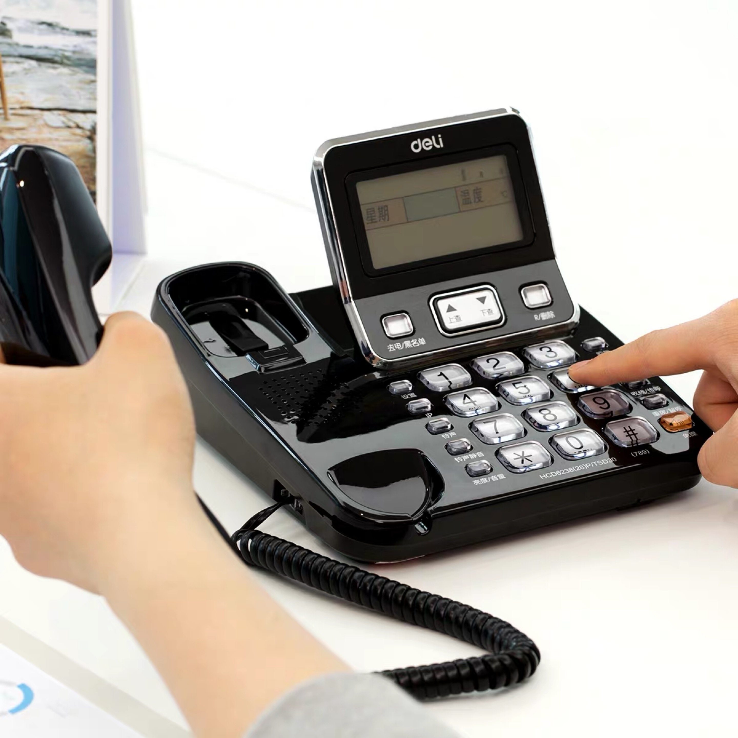 Powerful 789 corded telephone office home fixed landline fashion creative wired telephone dual interface lightning protection