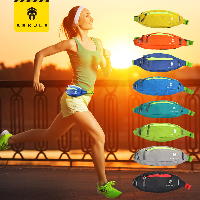 Outdoor waist bag men and women running sports music mobile phone bag light and thin close-fitting anti-theft invisible waist bag travel wallet