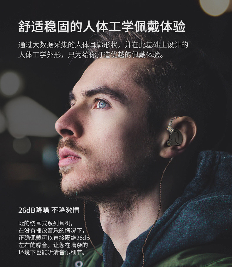Проводные HiFi наушники kz zsn pro耳机入耳式有线圈铁高音质带麦重低音炮挂耳式吃鸡直播