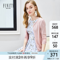 FINITY2021 spring womens knitted jacket cardigan new short air-conditioned shirt thin sweater blouse outside