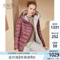 FINITY womens autumn and winter clothing new temperament fashion simple casual down jacket hooded womens top jacket