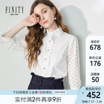 FINITY2021 spring womens shirts womens new tops foreign white design niche shirts business wear