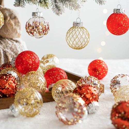 Рождественское украшение рождественское мяч прозрачный мяч пустой сердце мяч Рождественский елка подвеска