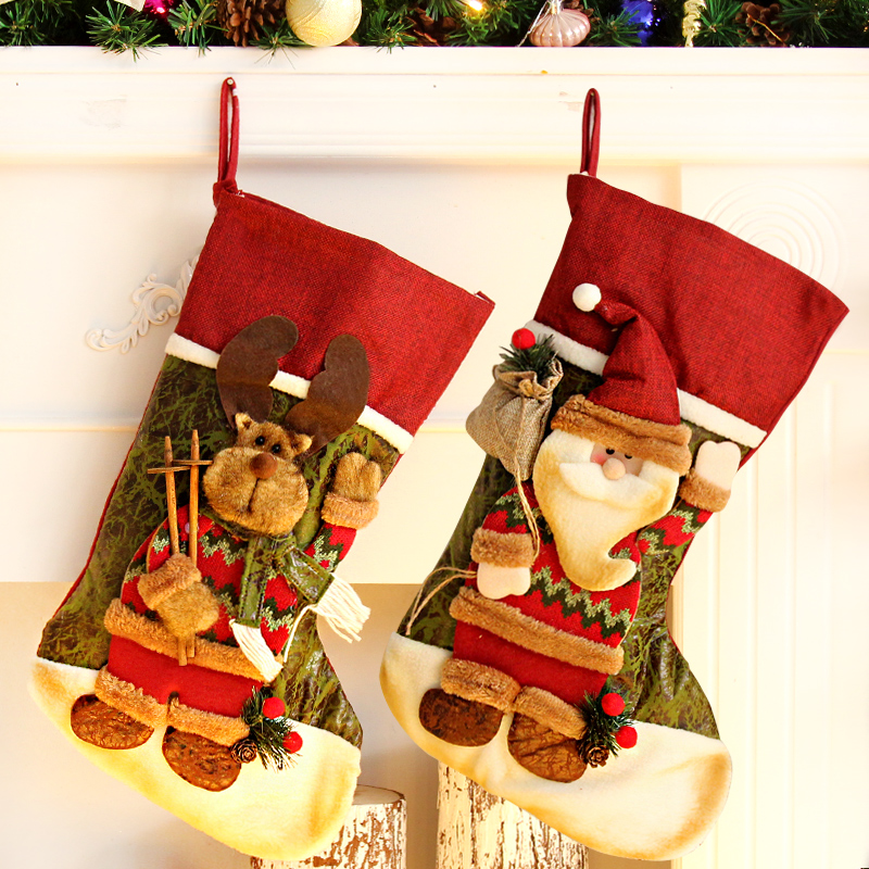 Christmas socks gift bag Oversized Christmas Socks Christmas Socks Decorative hanging gift bag Children's gifts