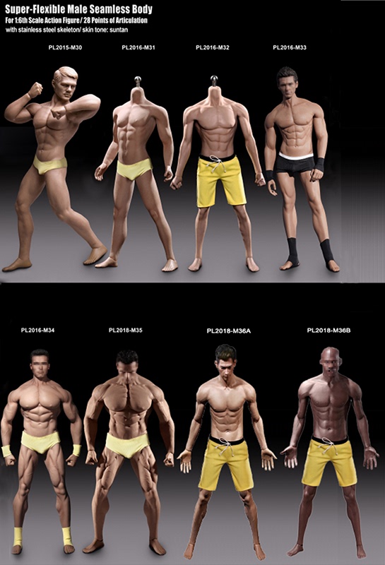 Tbl 1/6 Scale Action Figure M30 M31 M32 M33 M34 M35 M36 Painted Steel Frame Rubber-Coated Muscular Male Body