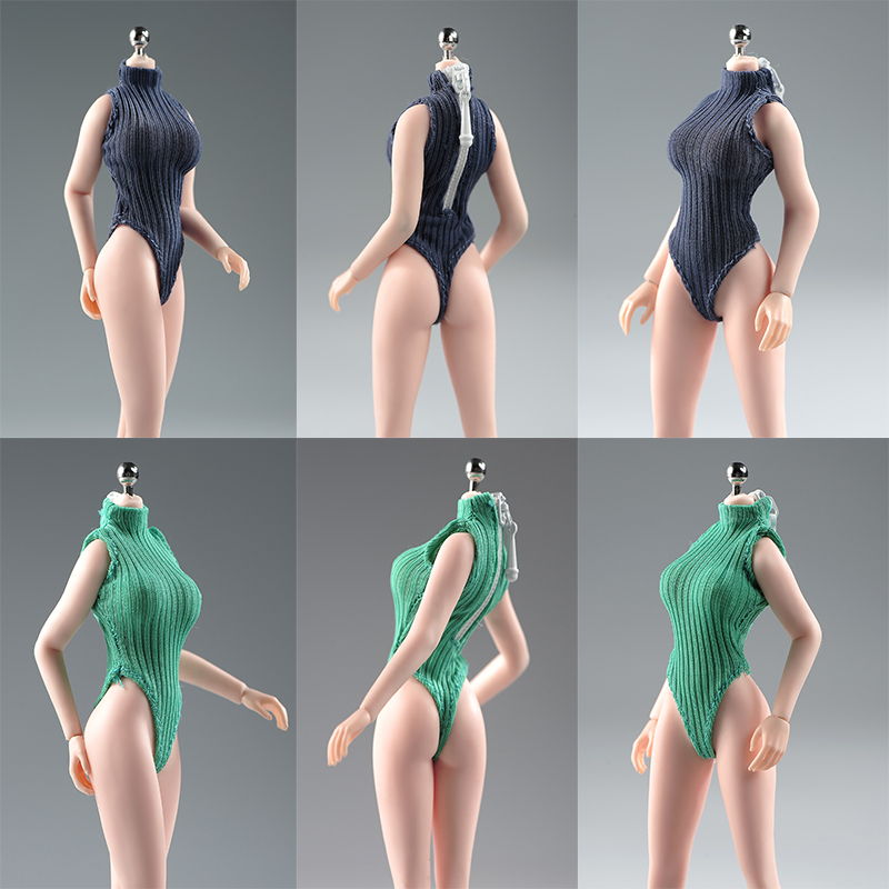 In Stock 1/12 Female Soldier Action Figure Sleeveless High-Cut Jumpsuit 6inch Trendy Toy Figure Model Doll Clothing