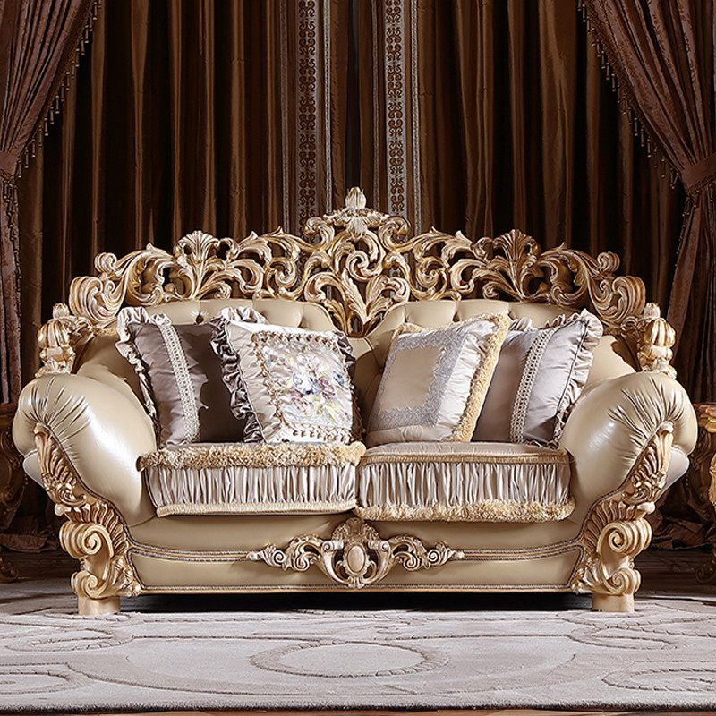 Eurostyle Lavish Sofa Living Room Full Assembly 123 Sofa Cloth Art Villa Large Terrace Number Living Room Custom Sofa