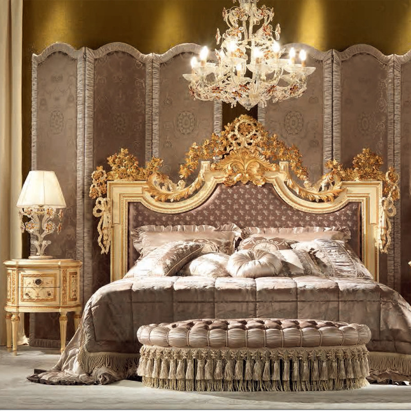 European-style palace bed luxury Italian high-end bedroom wedding bed villa custom furniture French high-end air bed
