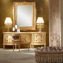 European dressing table luxury carved dressing table bedroom French luxury court princess makeup table Villa furniture dressing table